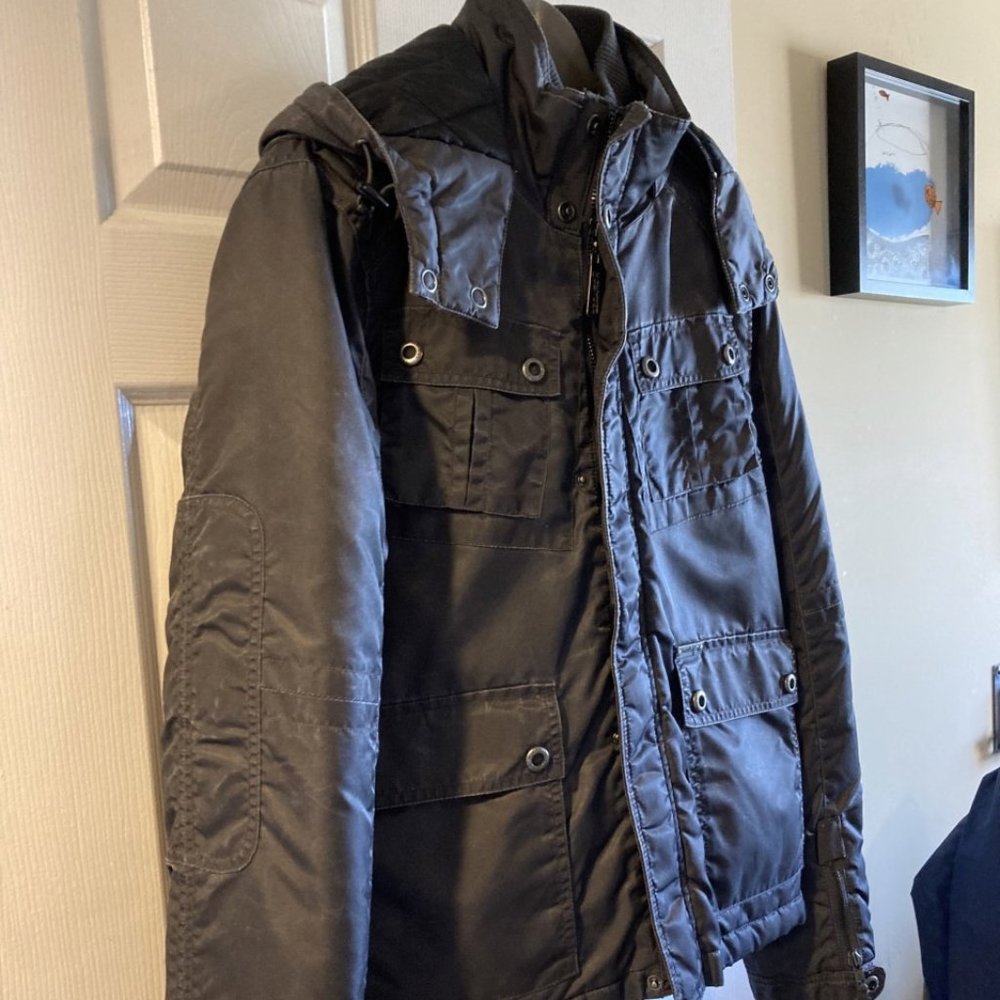Men's Projek Raw Jacket with Hoodie Dark Grey Medium